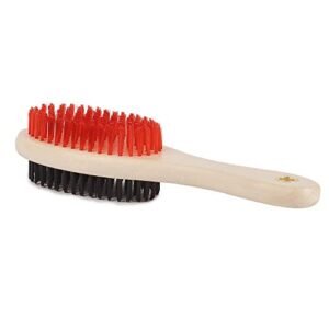 Animax 2 in 1 Double Side with Wooden Handle | Dog Grooming Brush with Comb - Large